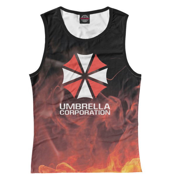 Женская майка с изображением Umbrella Corporation цвета Белый