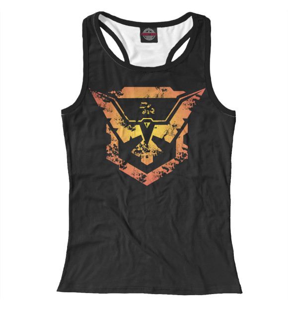 Женская майка-борцовка с изображением Разрушительное ранчо цвета Белый