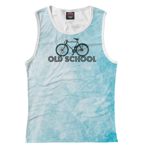 Женская майка с изображением Old school цвета Белый