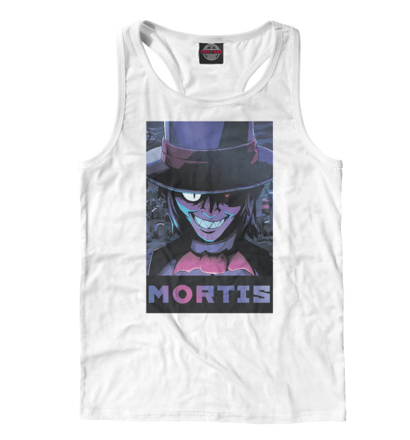 Мужская майка-борцовка с изображением Мортис цвета Белый