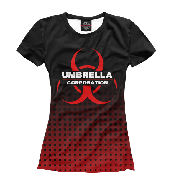Женская футболка с изображением Umbrella цвета Белый