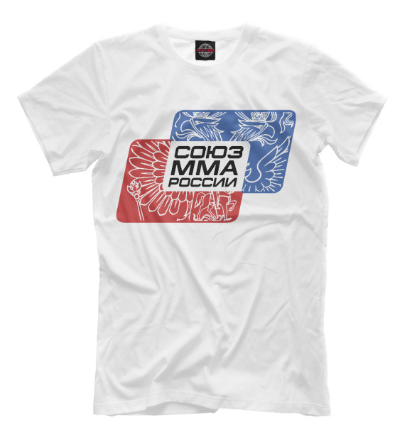 Мужская футболка с изображением Союз MMA России цвета Белый