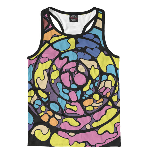 Мужская майка-борцовка с изображением Нейрокруг цвета Белый