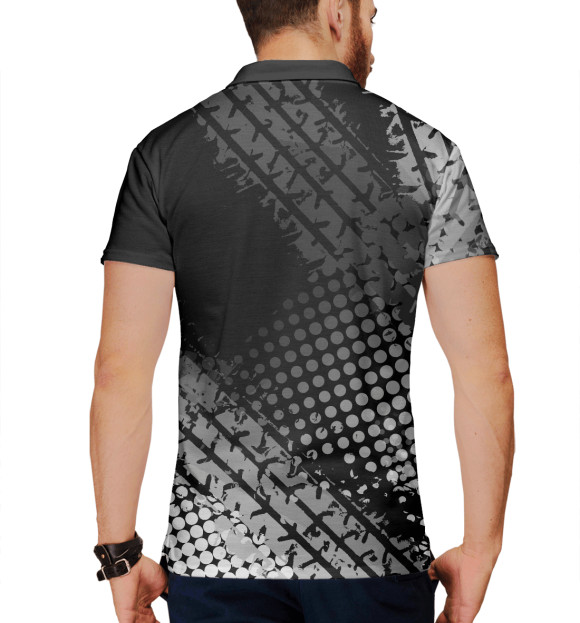 Мужское поло с изображением Scania цвета Белый