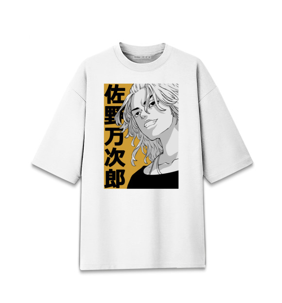 Женская футболка оверсайз с изображением Мики цвета Белый