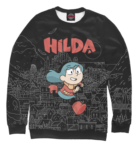 Свитшот для девочек с изображением Hilda цвета Белый