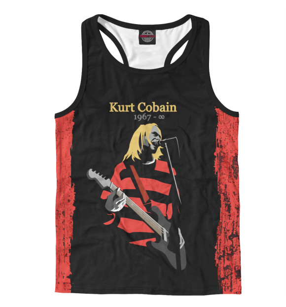 Мужская майка-борцовка с изображением Nirvana цвета Белый