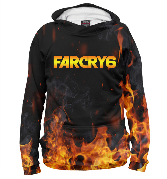 Женское худи с изображением FARCRY | ФАРКРАЙ цвета Белый
