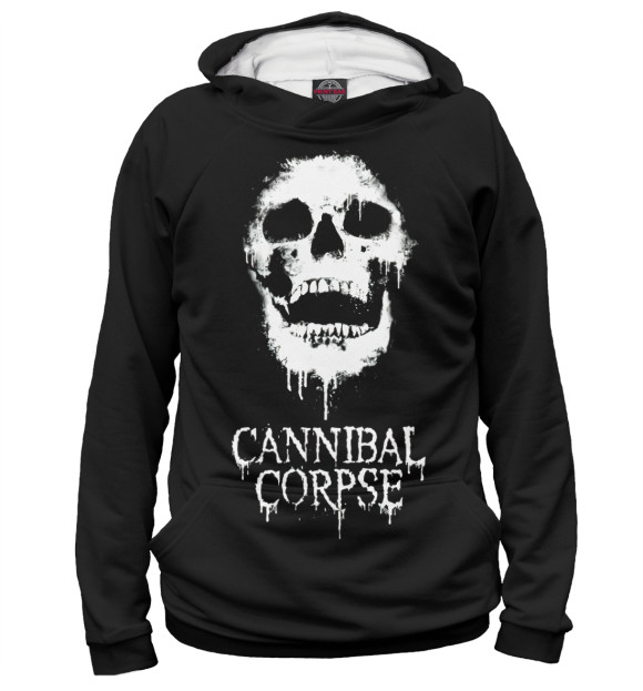 Женское худи с изображением Cannibal Corpse цвета Белый