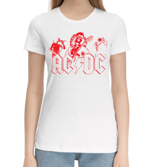 Хлопковая футболка для девочек AC/DC