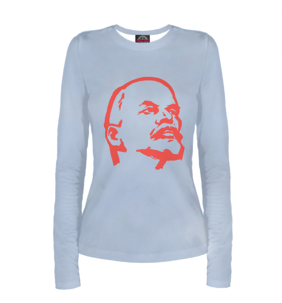 Женский лонгслив с изображением Red Lenin цвета Белый