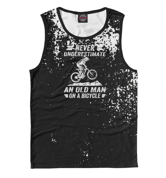 Майка для мальчика с изображением Never underestimate an old цвета Белый