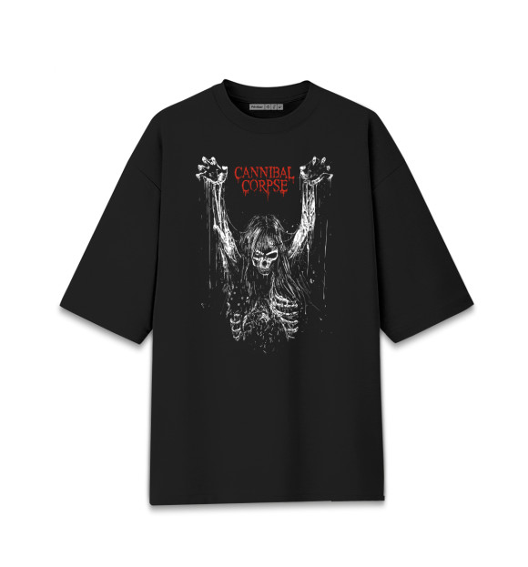 Мужская футболка оверсайз с изображением Cannibal Corpse цвета Черный