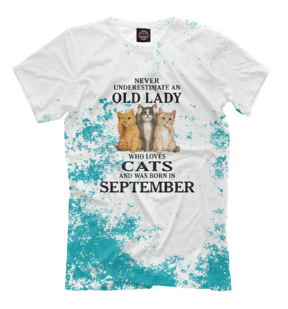 Футболка для мальчиков с изображением Lady loves cats цвета Белый