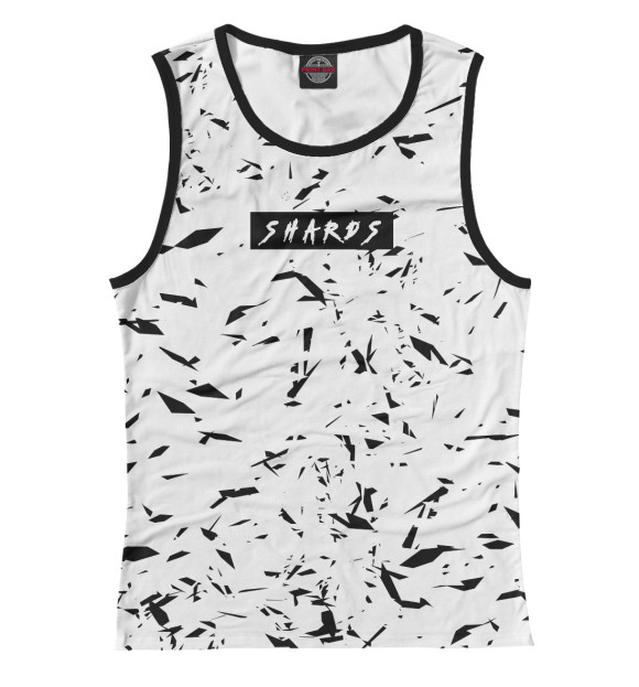 Майка для девочки с притом Осколки цвета Белый Майка для девочки с изображением Осколки цвета Белый