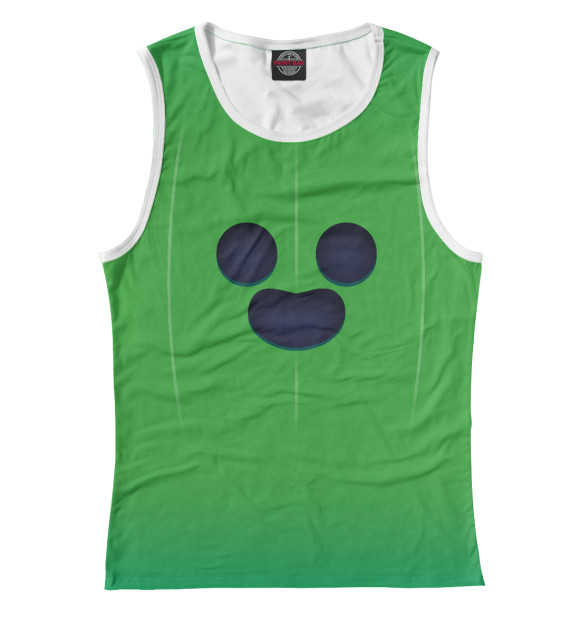 Майка для девочки с изображением Спайк. Brawl Stars цвета Белый