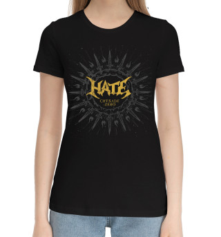Женская хлопковая футболка Hate