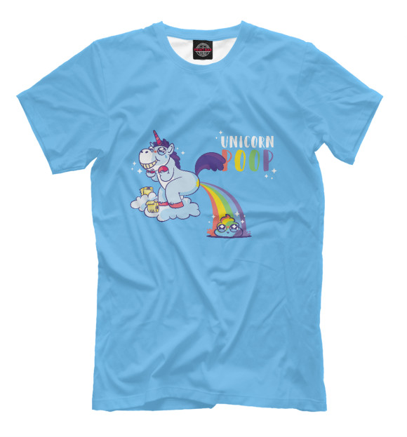 Футболка для мальчиков с изображением Unicorn poop цвета Белый