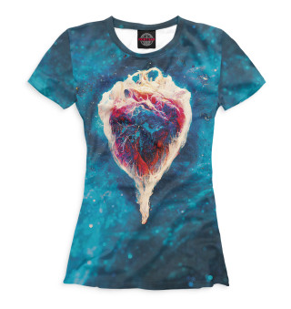 Женская футболка Сердце нейросеть