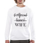 Мужское худи Wife белый фон