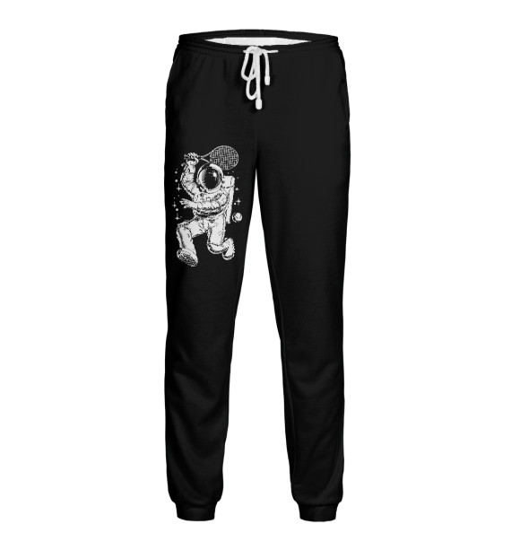Мужские спортивные штаны с изображением Space tennis цвета Белый