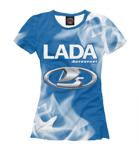 Футболка для девочек с изображением Lada | Autosport цвета Белый