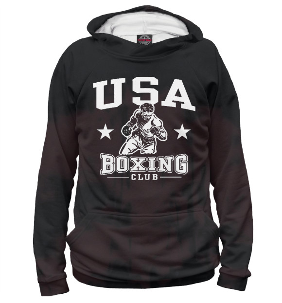 Мужское худи с изображением USA Boxing цвета Белый