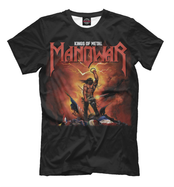 Футболка для мальчиков с изображением Manowar цвета Белый