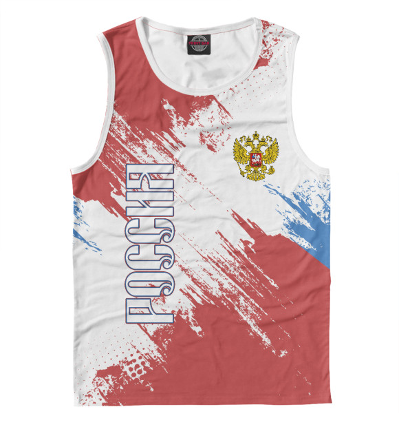 Майка для мальчика с притом Россия цвета Белый Майка для мальчика с изображением Россия цвета Белый