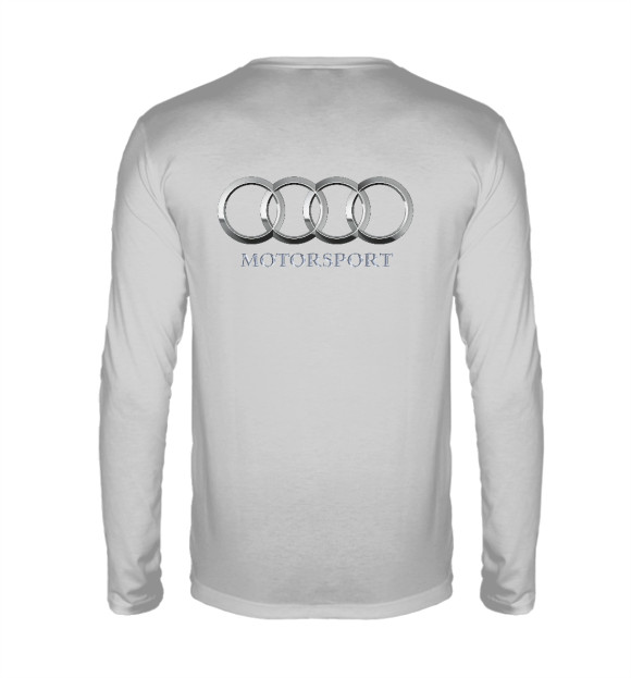 Мужской лонгслив с изображением Audi Motorsport цвета Белый