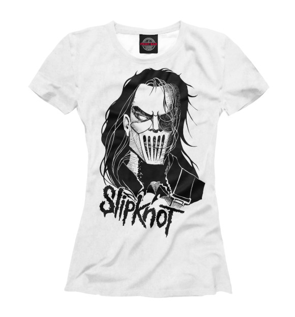 Футболка для девочек с изображением Slipknot цвета Белый