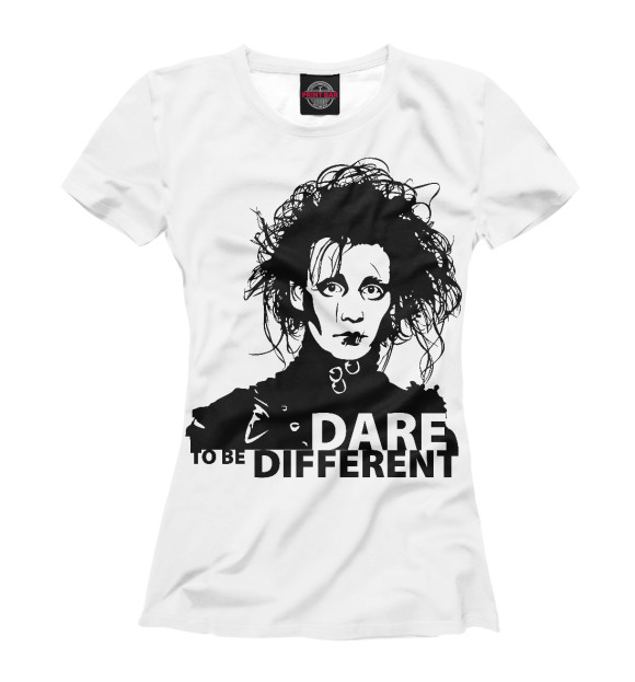 Футболка для девочек с изображением Эдвард руки-ножницы цвета Белый