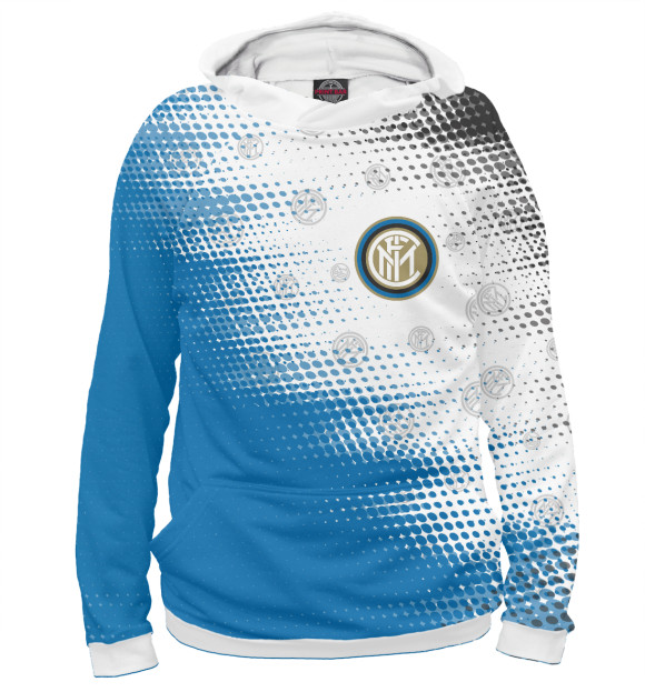 Женское худи с изображением Inter / Интер цвета Белый