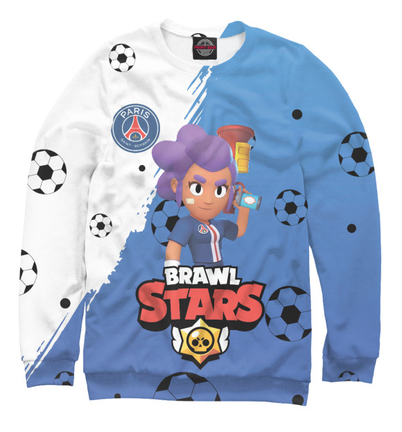 Свитшот для девочек с изображением Brawl Stars цвета Белый