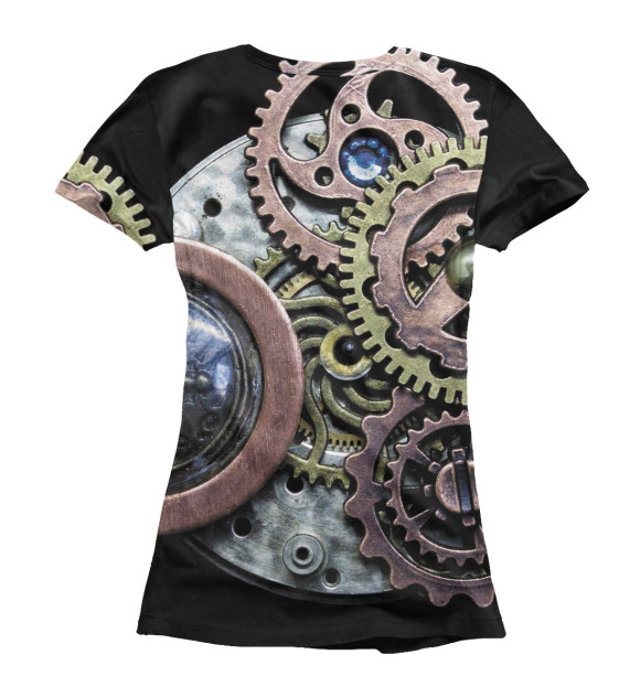 Футболка для девочек с изображением Mechanical composition / Steampunk цвета Белый