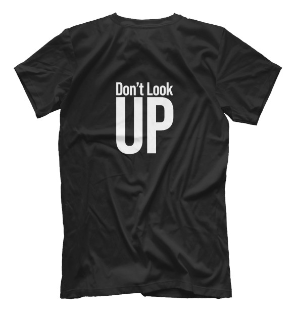 Мужская футболка с изображением Don't look up цвета Белый