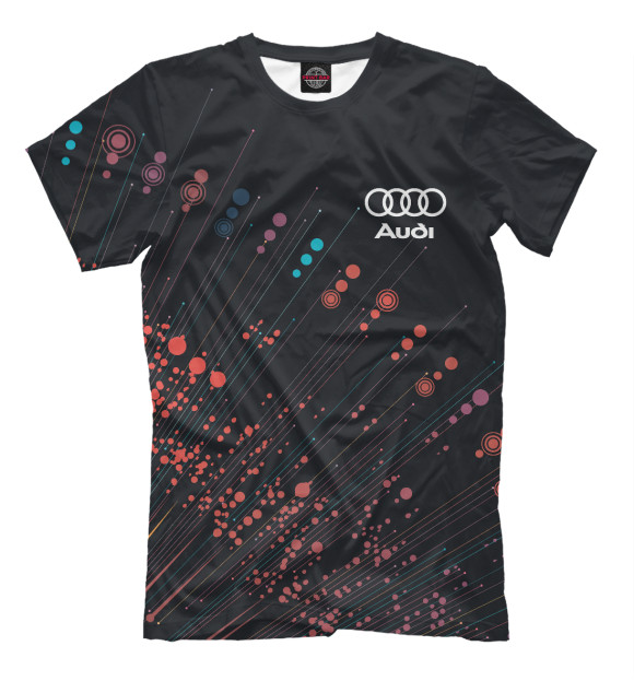 Футболка для мальчиков с изображением Audi цвета Белый