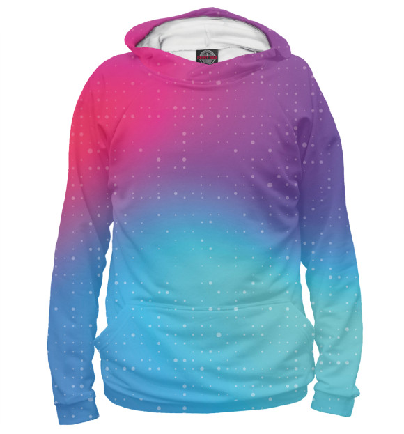 Мужское худи с изображением Gradient circles цвета Белый