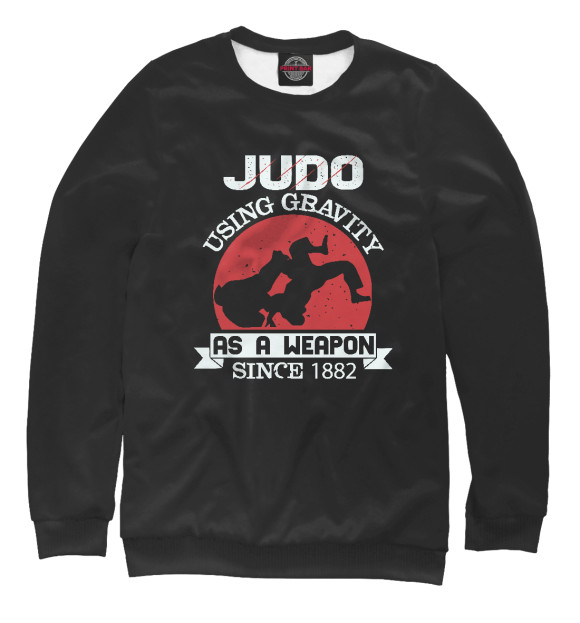 Свитшот для девочек с изображением Judo 1882 цвета Белый