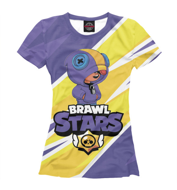 Футболка для девочек с изображением Brawl Stars цвета Белый