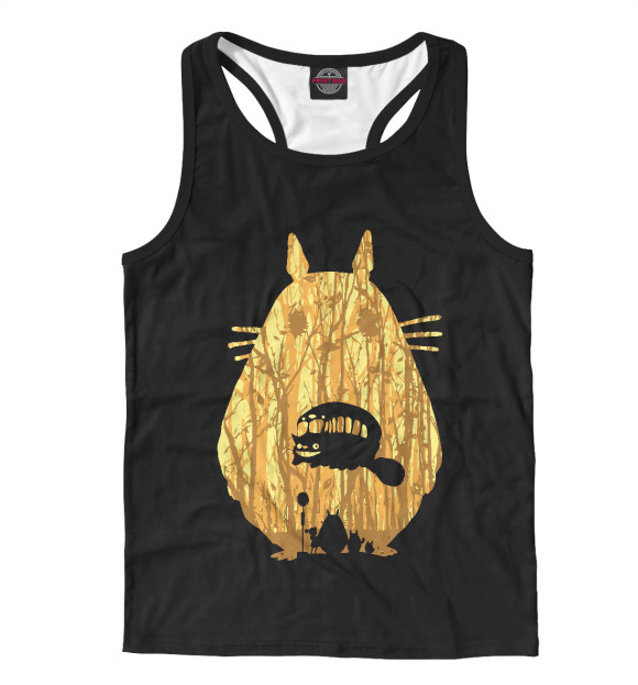 Мужская майка-борцовка с изображением Тоторо цвета Белый