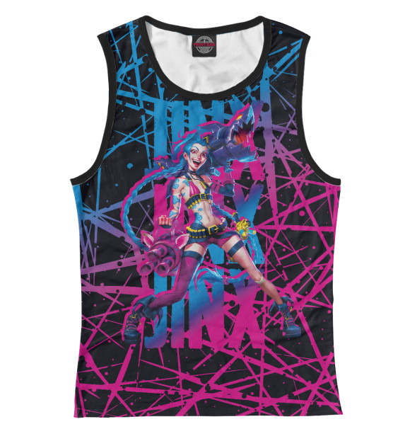 Майка для девочки с изображением JINX цвета Белый