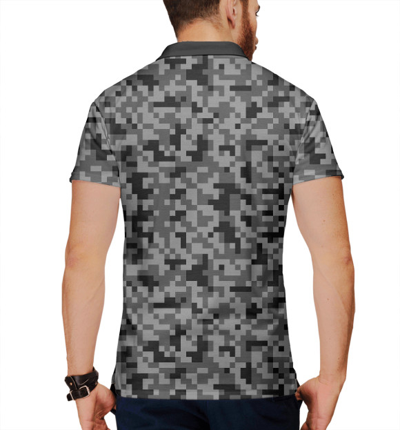 Мужское поло с притом Камуфляж цвета Белый Мужское поло с изображением Камуфляж цвета Белый