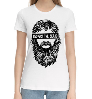Хлопковая футболка для девочек Уважай Бороду