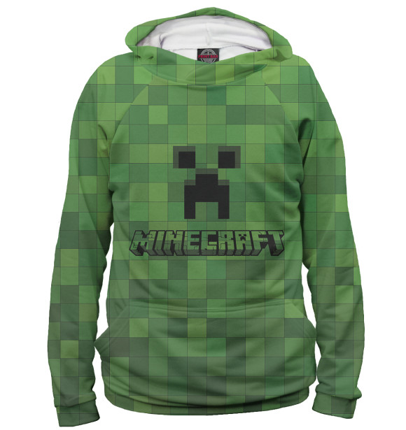 Женское худи с изображением Minecraft цвета Белый