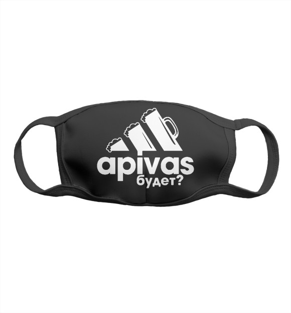 Маска тканевая с изображением APIVAS цвета Белый