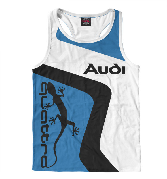 Мужская майка-борцовка с изображением Audi цвета Белый