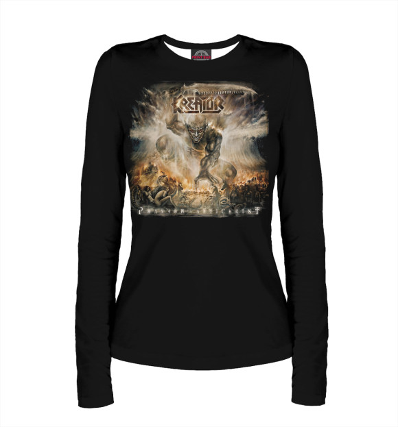 Женский лонгслив с изображением Kreator цвета Белый