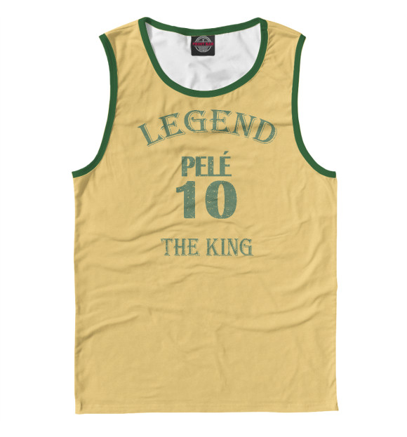 Майка для мальчика с изображением Pele the king цвета Белый