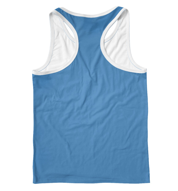 Мужская майка-борцовка с изображением Кот единорог цвета Белый